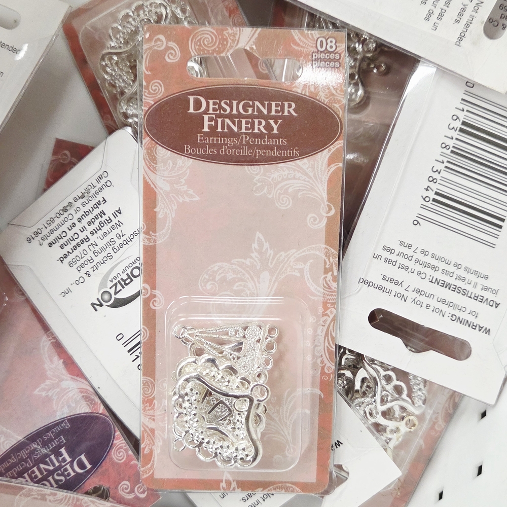 Designer Finery Silver Earrings